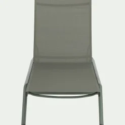 alinea Transat Et Chaise Longue*Bain de soleil en métal et toile - cèdre Vert