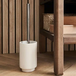 alinea Accessoire Wc*Balai et porte balai WC en céramique - ventoux Blanc
