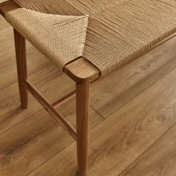 alinea Tabouret*Banc en chêne et corde L120cm - Bois clair