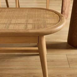 alinea Tabouret*Banc oval en acajou L150cm - Bois clair