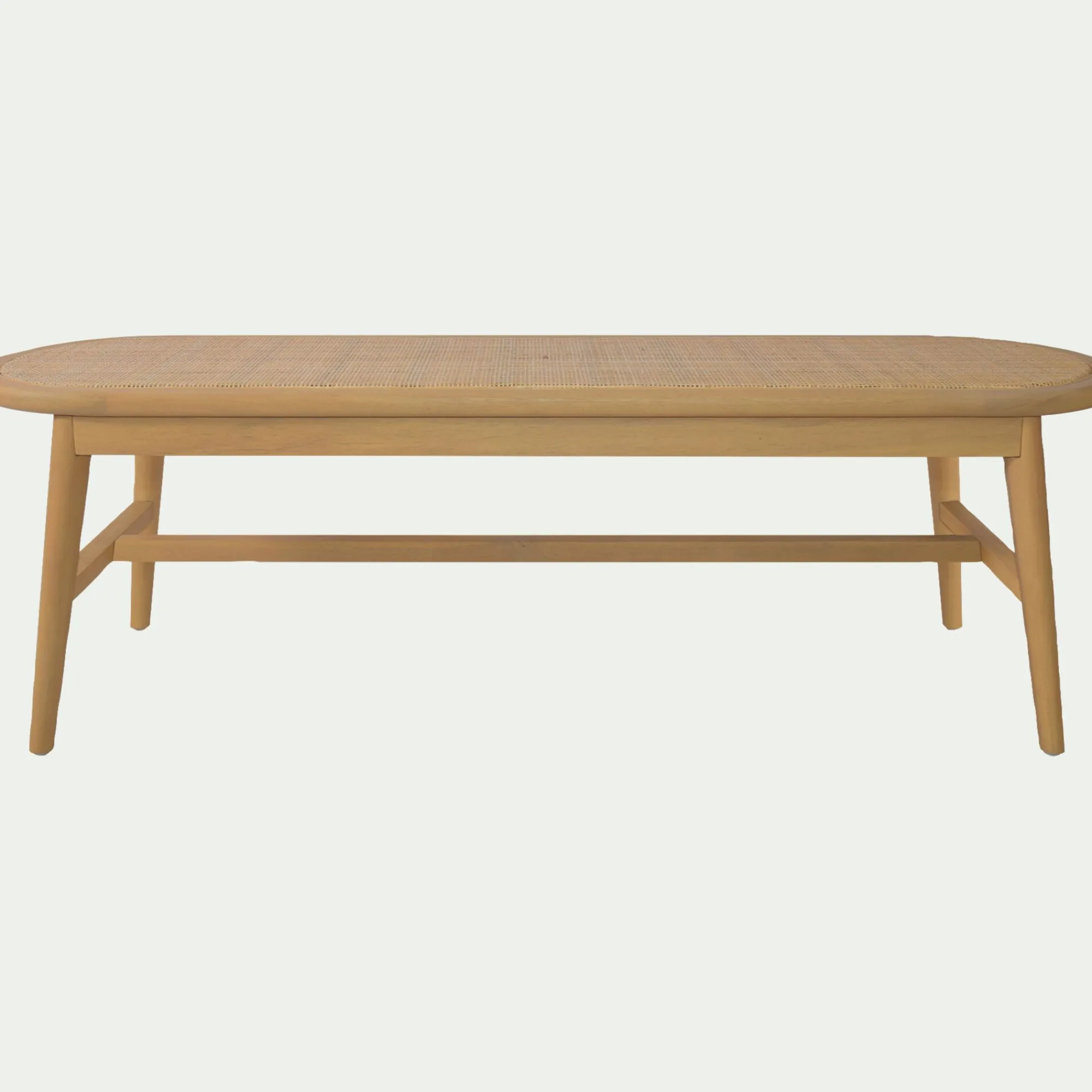 alinea Tabouret*Banc oval en acajou L150cm - Bois clair