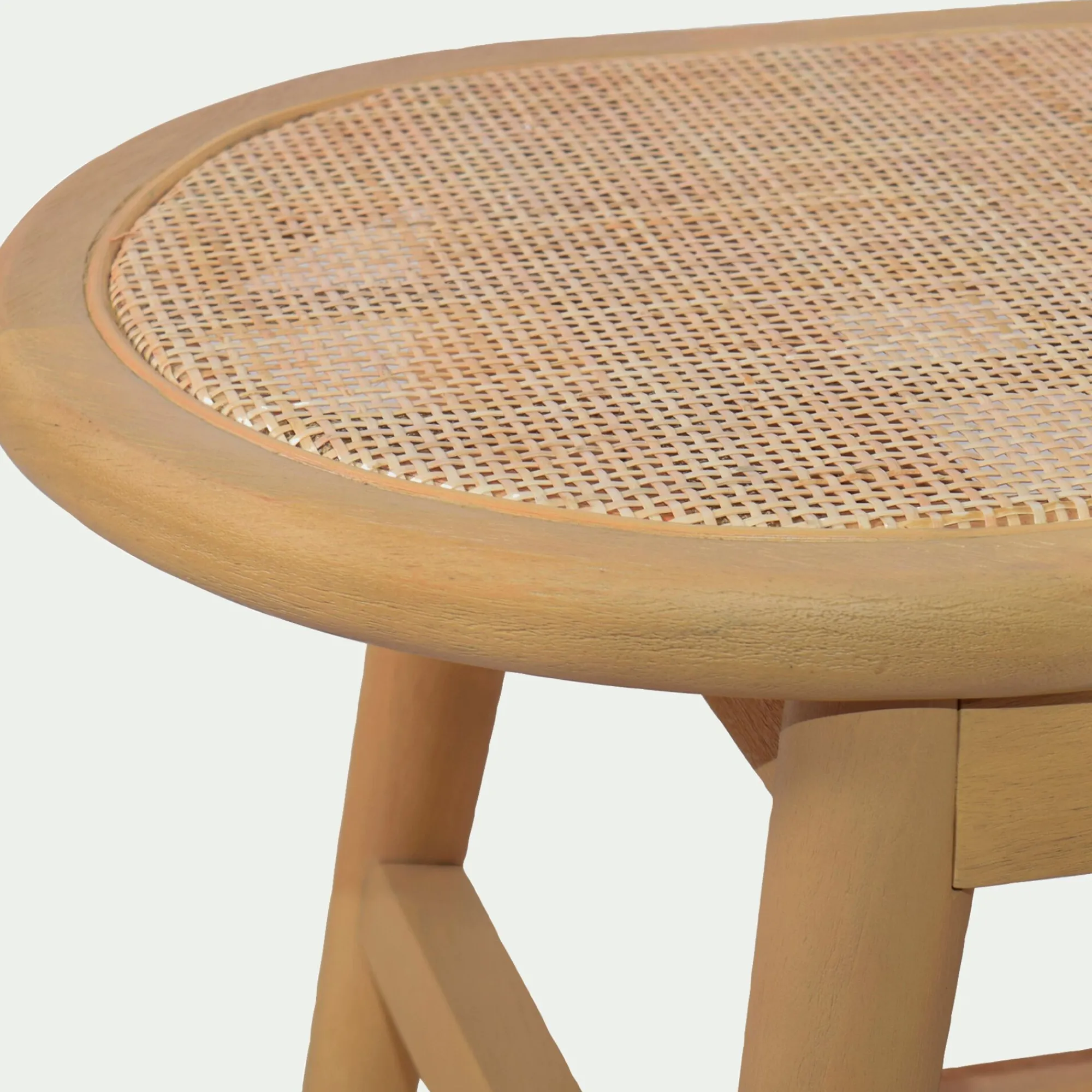 alinea Tabouret*Banc oval en acajou L150cm - Bois clair