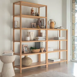 alinea Bibliothèque Et Étagère*Bibliothèque 5 étagères en chêne L90xl35,5xH176,5cm - Bois clair