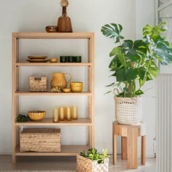 alinea Bibliothèque Et Étagère*Bibliothèque 4 étagères en chêne L90xl35,5xH143,5cm - Bois clair
