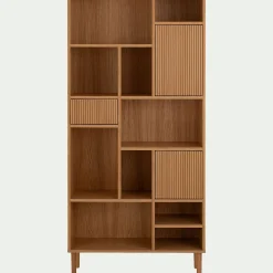 alinea Bibliothèque Et Étagère*Bibliothèque déstructurée en bois L90xH190cm - Bois clair