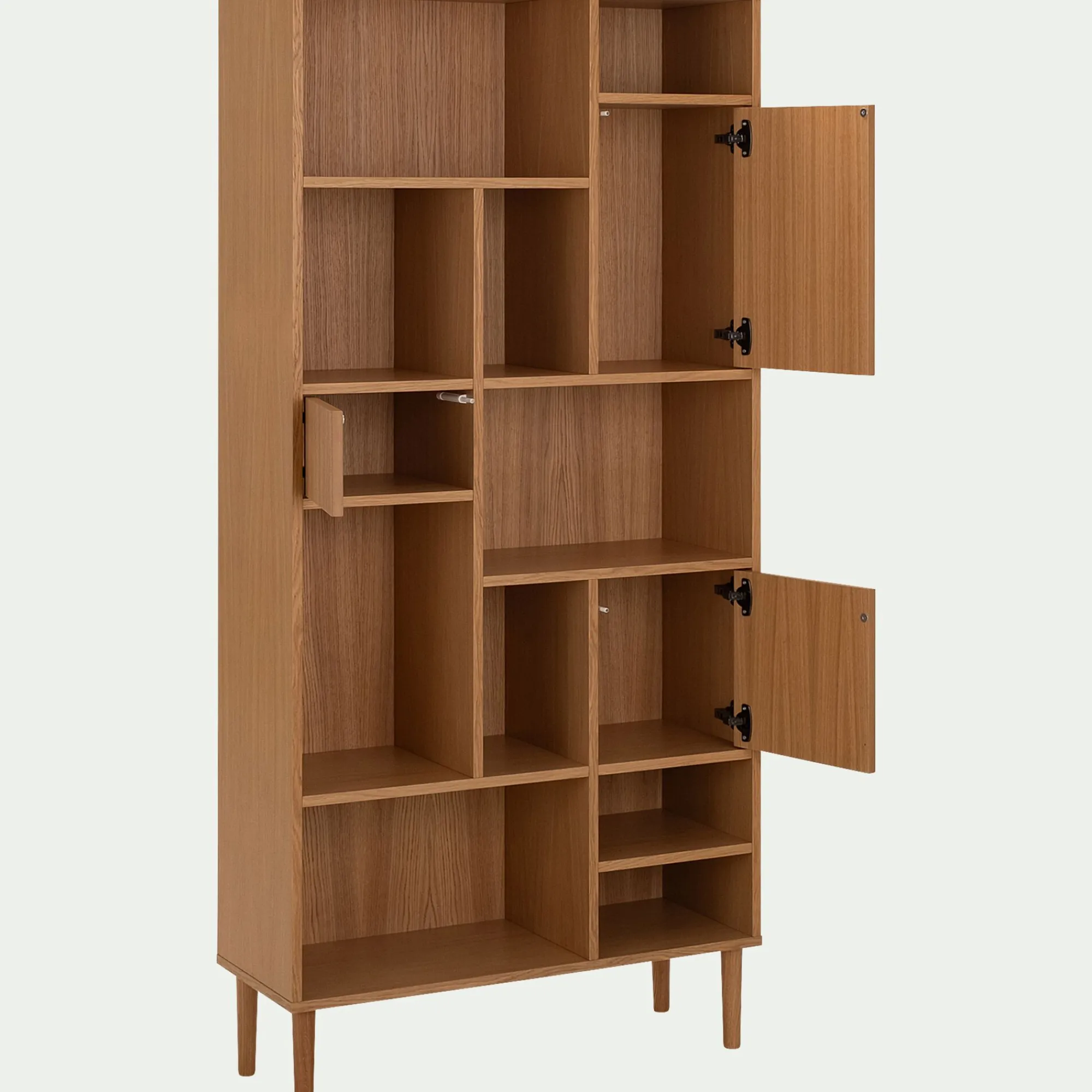 alinea Bibliothèque Et Étagère*Bibliothèque déstructurée en bois L90xH190cm - Bois clair