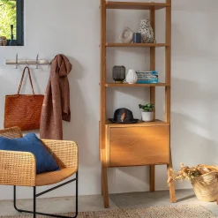 alinea Bibliothèque Et Étagère*Bibliothèque en bois de chêne H192xL68cm - Bois clair