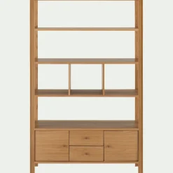 alinea Bibliothèque Et Étagère*Bibliothèque en chêne avec 2 tiroirs et 2 placards - Bois clair
