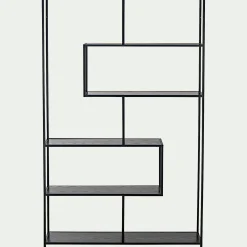 alinea Bibliothèque Et Étagère*Bibliothèque en métal et en bois - Noir