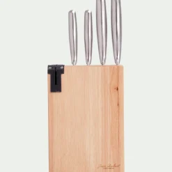 alinea Couteau De Cuisine*Bloc 4 couteaux de cuisine en inox avec support en hévéa - Naturel