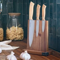 alinea Couteau De Cuisine*Bloc de 3 couteaux en acacia Bois foncé