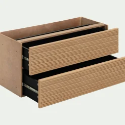 alinea Rangement À Composer*Bloc de 2 grands tiroirs en chêne strié L82cm - Bois clair