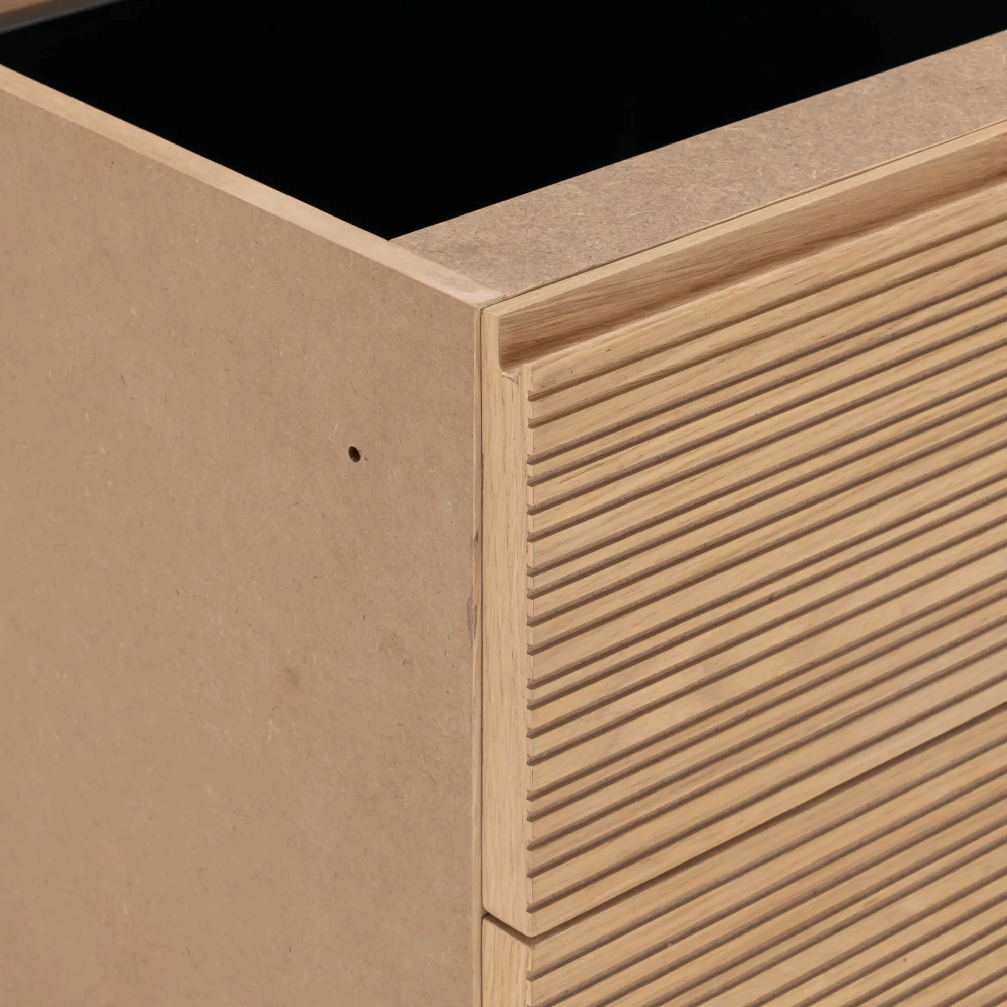 alinea Rangement À Composer*Bloc de 2 grands tiroirs en chêne strié L82cm - Bois clair