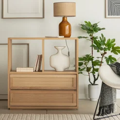 alinea Rangement À Composer*Bloc de 2 grands tiroirs L82cm Bois clair