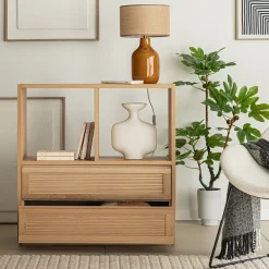 alinea Rangement À Composer*Bloc de 2 grands tiroirs L82cm Bois clair