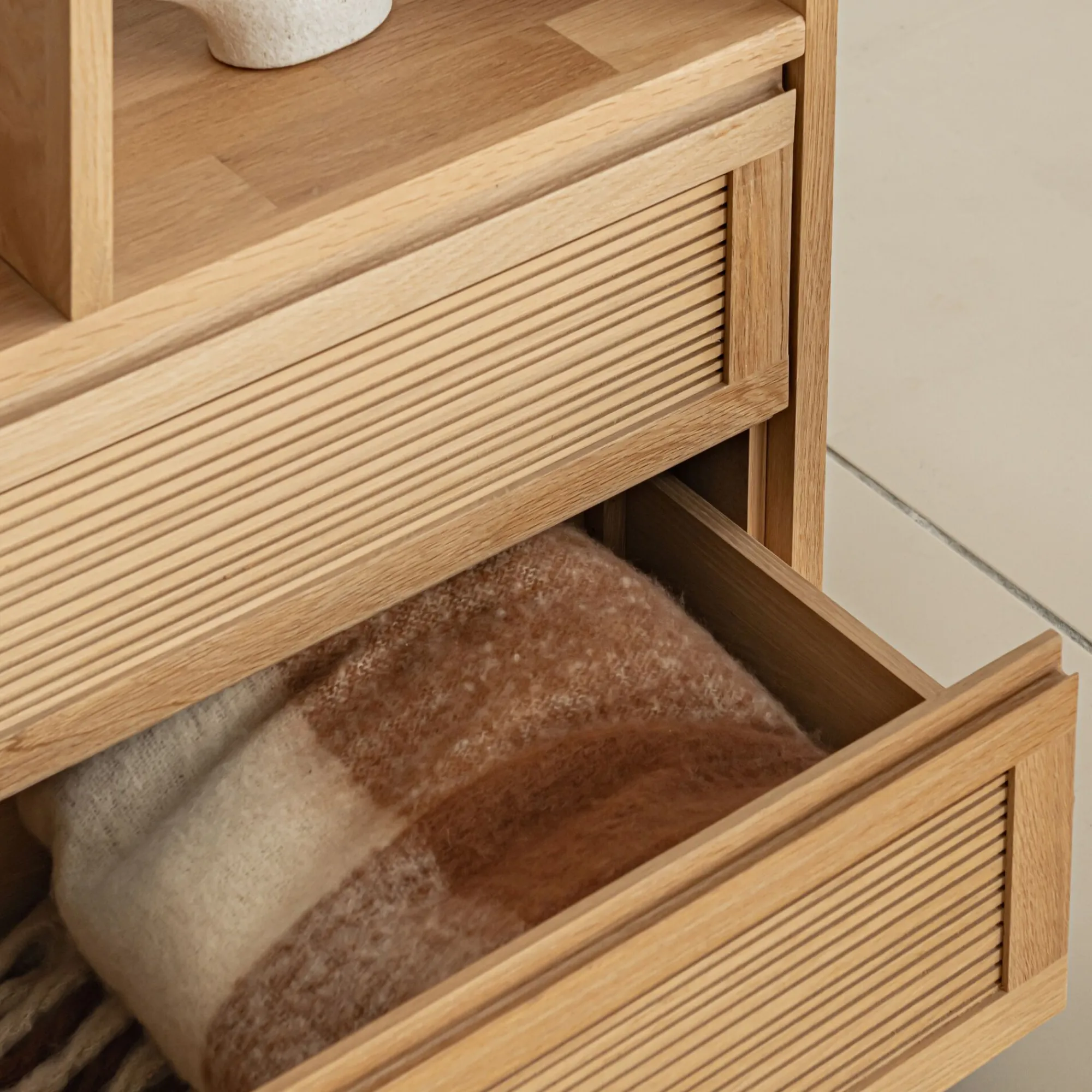 alinea Rangement À Composer*Bloc de 2 grands tiroirs L82cm Bois clair