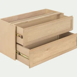 alinea Rangement À Composer*Bloc de 2 grands tiroirs L82cm Bois clair