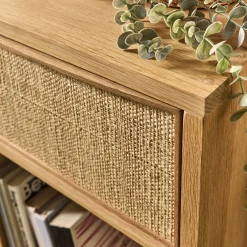 alinea Rangement À Composer*Bloc de 1 tiroir en chêne et raphia L40cm - Bois clair
