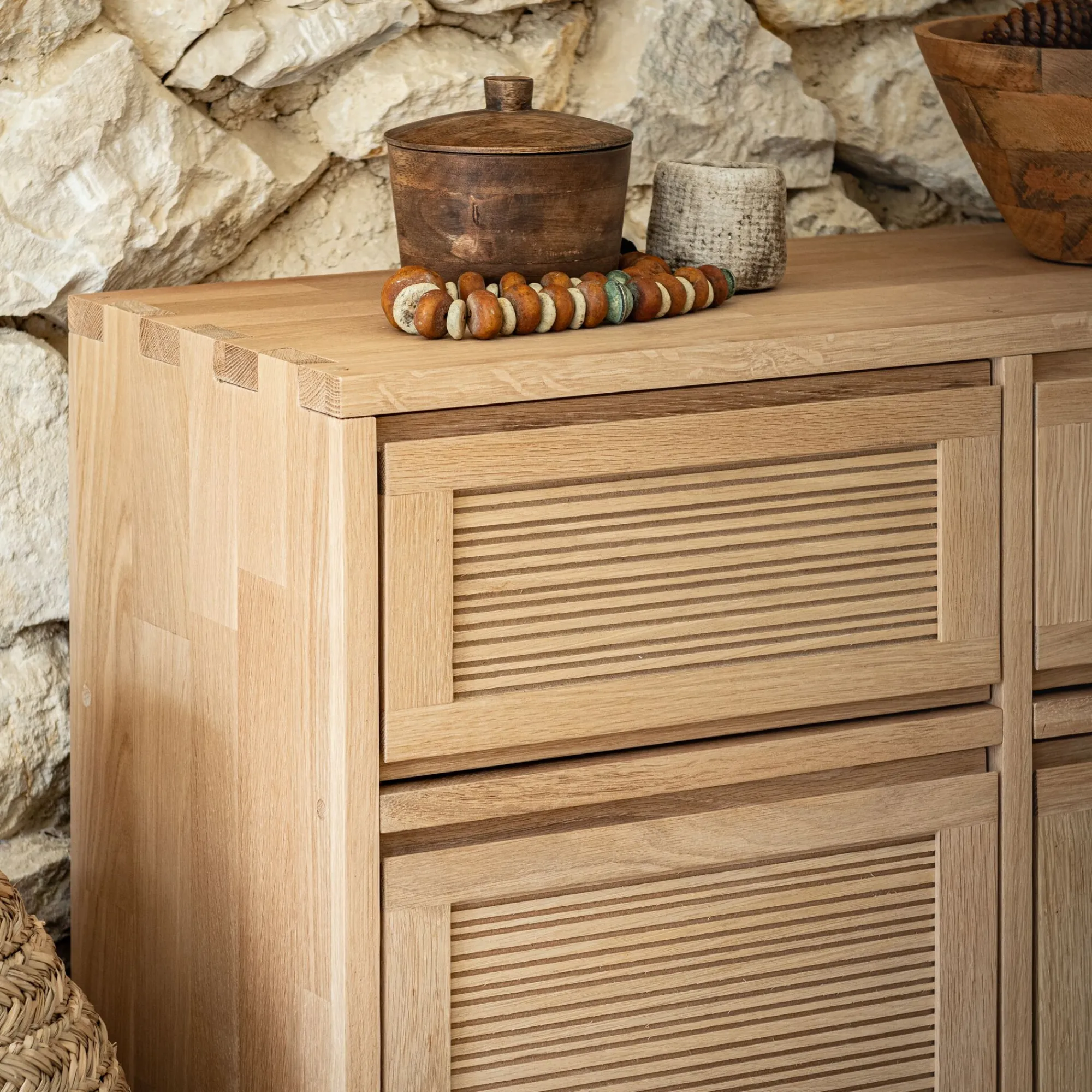 alinea Rangement À Composer*Bloc de 1 tiroir en placage chêne L40cm - Bois clair