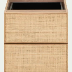 alinea Rangement À Composer*Bloc de 2 tiroirs en chêne et raphia L40cm - Bois clair