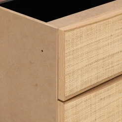 alinea Rangement À Composer*Bloc de 2 tiroirs en chêne et raphia L40cm - Bois clair