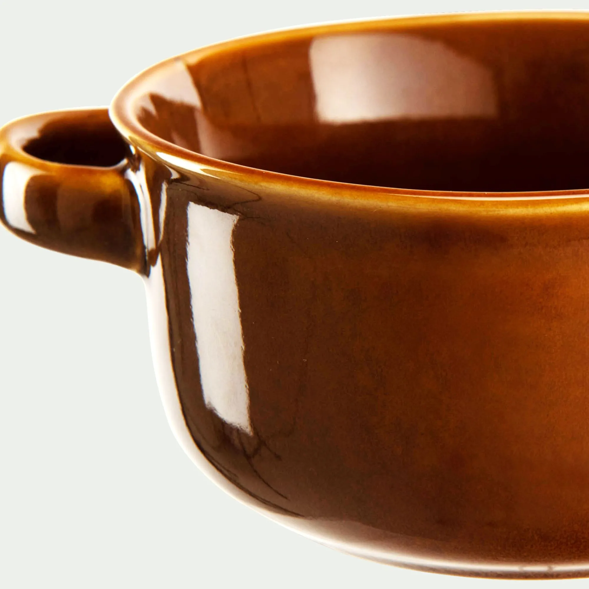 alinea Vaisselle Petit Déjeuner|Bol*Bol à soupe avec anse D13,5cm - brun rustrel Marron