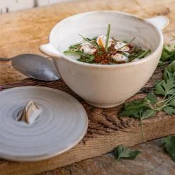 alinea Vaisselle Petit Déjeuner|Bol*Bol avec couvercle en grès D16,5cm - alpilles Beige