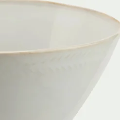 alinea Vaisselle Petit Déjeuner|Bol*Bol en grès avec liseré beige D15,7cm - ventoux Blanc