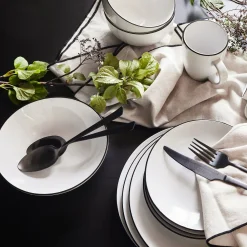 alinea Vaisselle Petit Déjeuner|Bol*Bol en grès D14,3cm - Blanc