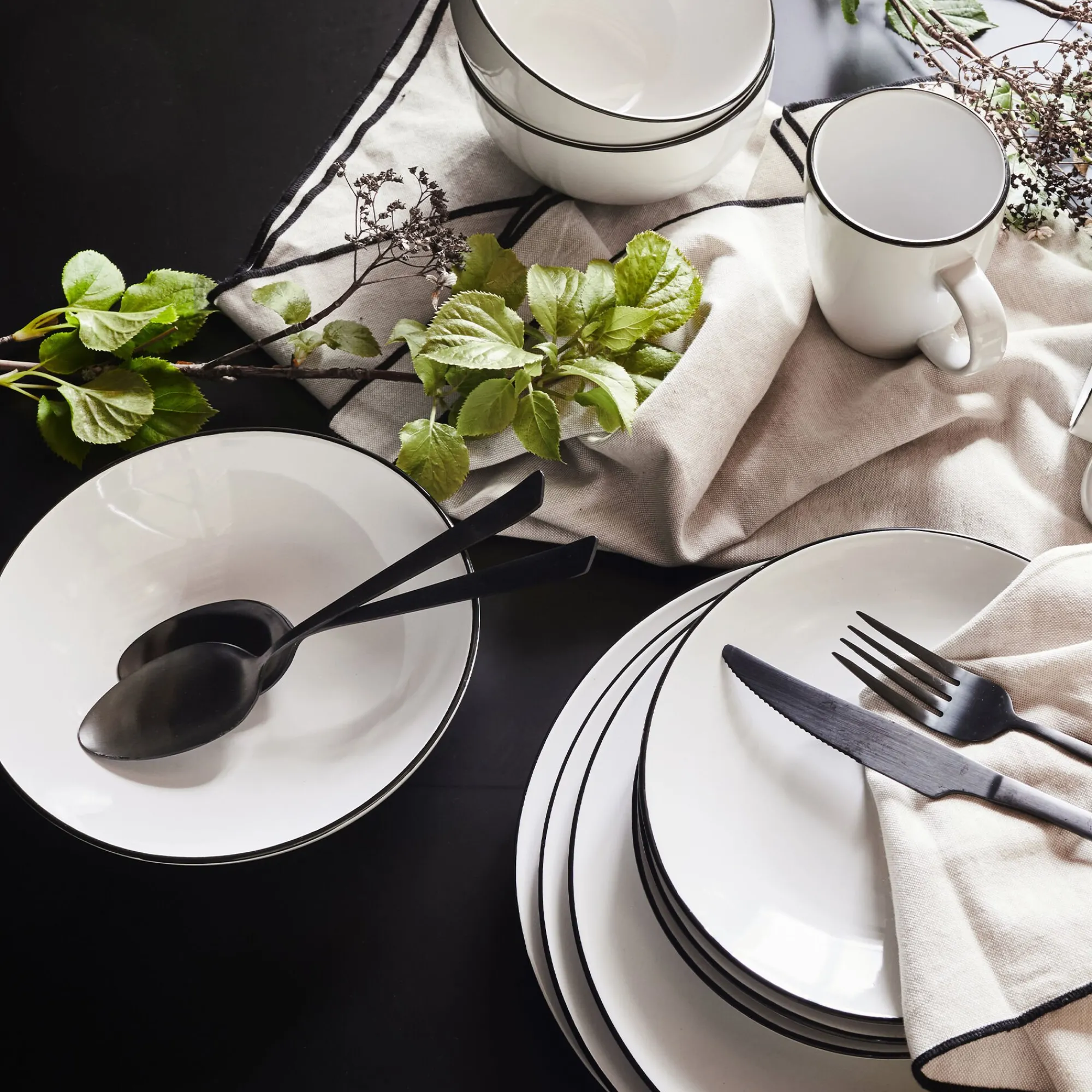 alinea Vaisselle Petit Déjeuner|Bol*Bol en grès D14,3cm - Blanc