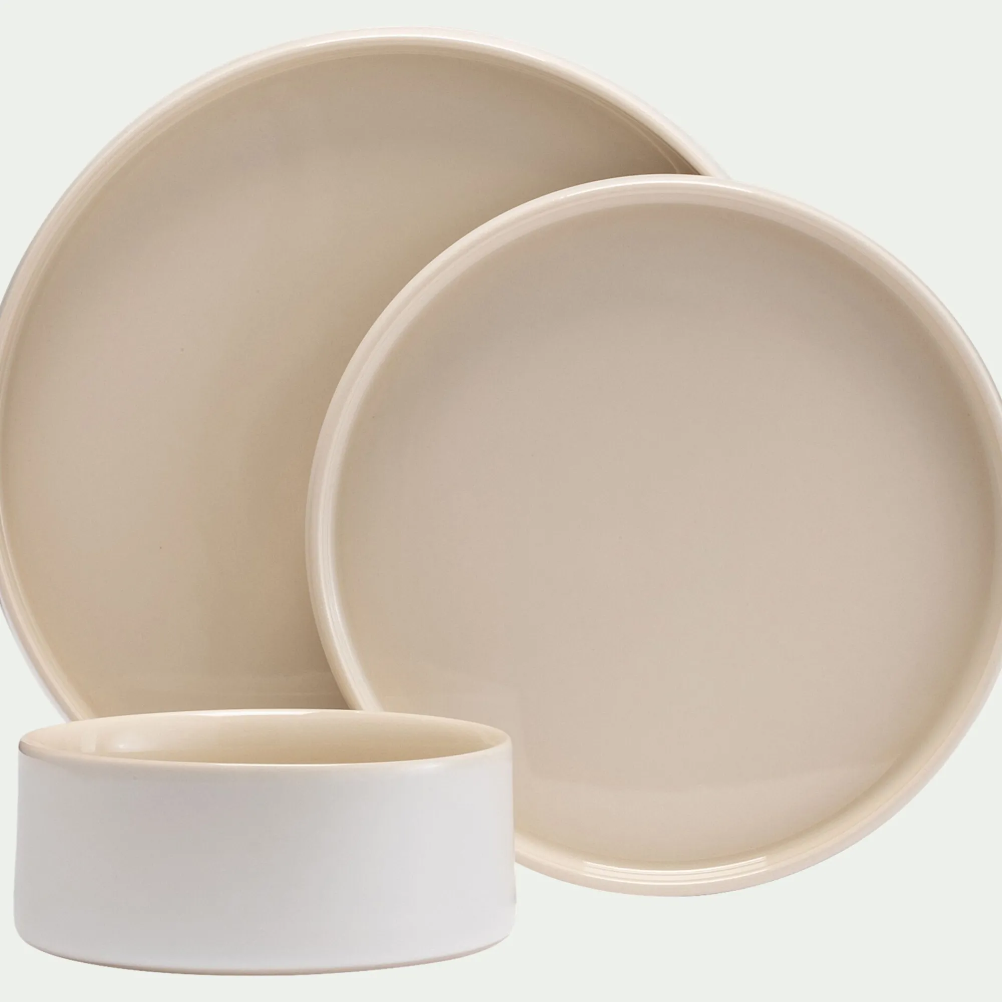 alinea Vaisselle Petit Déjeuner|Bol*Bol en grès D14cm - Blanc