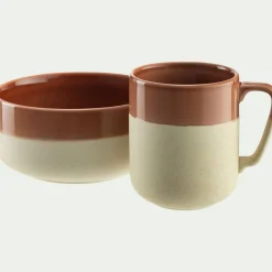 alinea Vaisselle Petit Déjeuner|Bol*Bol en grès D14,5cm - terracotta Marron