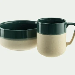 alinea Vaisselle Petit Déjeuner|Bol*Bol en grès D14,5cm - oyat Vert