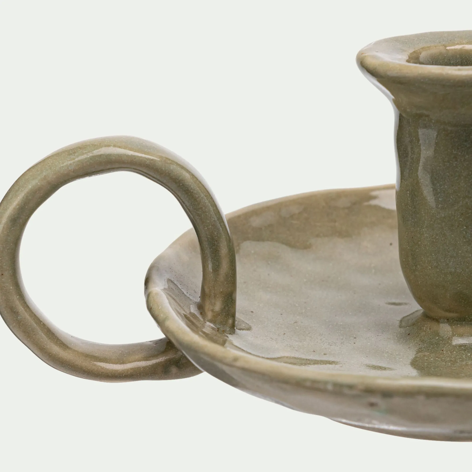 alinea Bougeoir*Bougeoir en céramique D15,5xH6,5cm - Vert