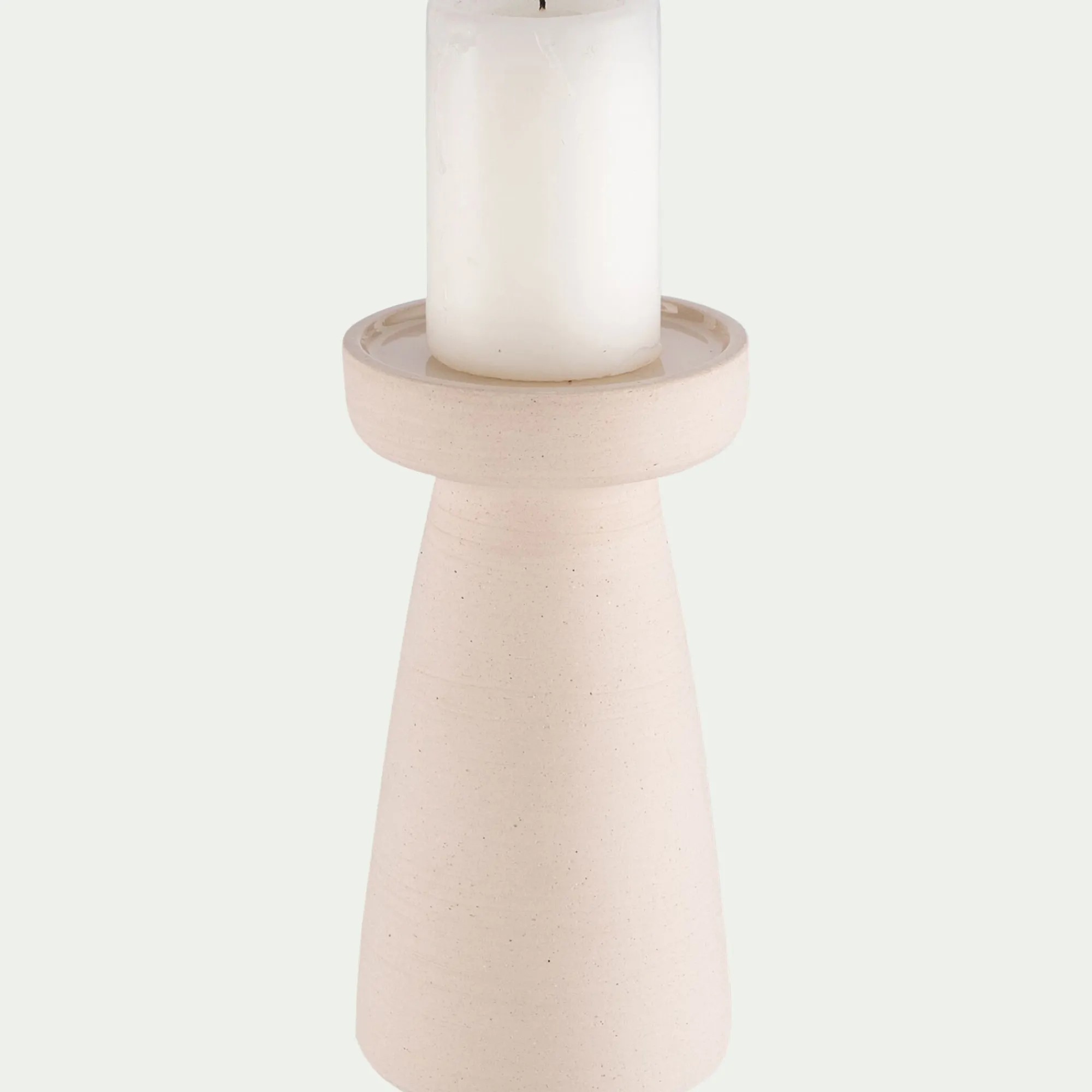 alinea Bougeoir*Bougeoir en grès D11,5xH22cm - beige