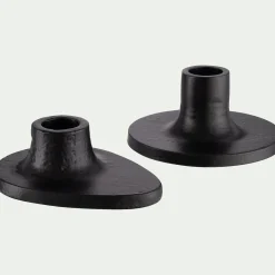 alinea Bougeoir*Bougeoir ovale en fonte d'aluminium H3,5cm - noir