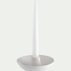 alinea Bougeoir*Bougeoir rond en grès D14xH5cm - Blanc