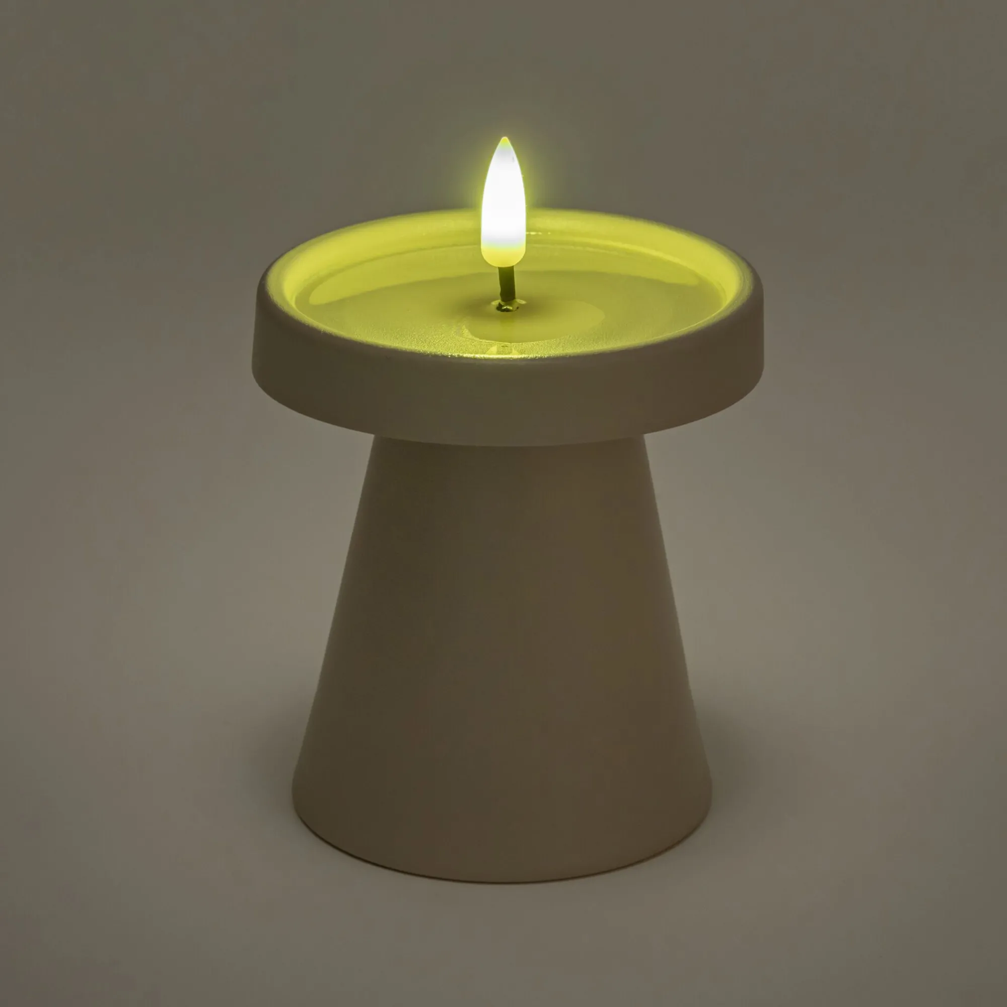 alinea Bougie*Bougie à LED D9xH10cm - sable Beige