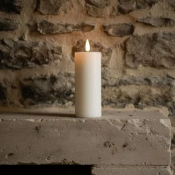 alinea Bougie|Bougie Et Photophore De Noël*Bougie à LED D5XH12,5cm - Blanc