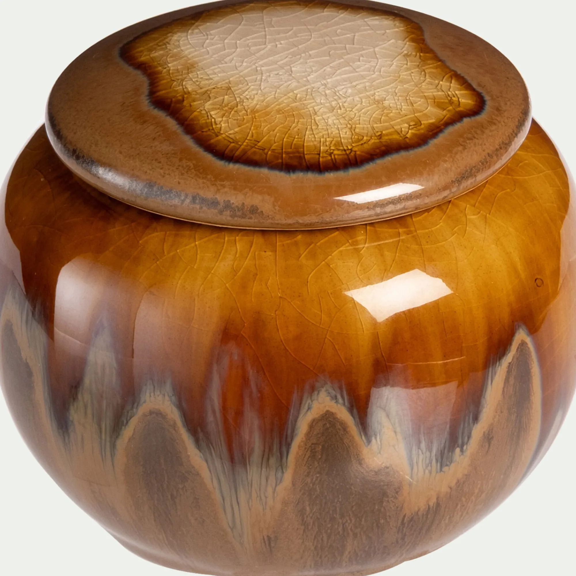 alinea Bougie*Bougie déco en grès H7cm - Marron