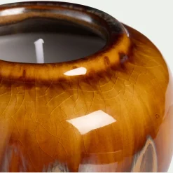 alinea Bougie*Bougie déco en grès H7cm - Marron