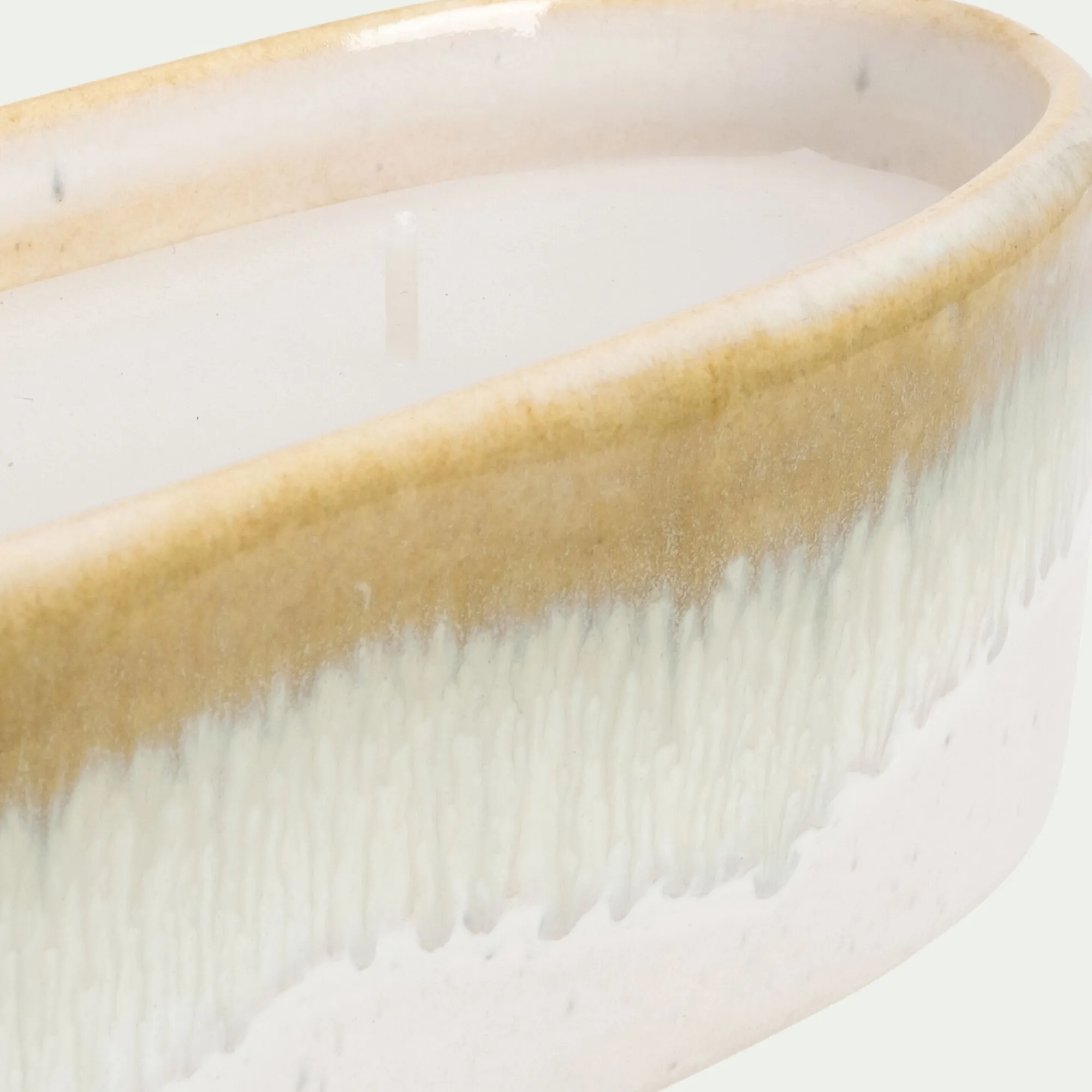 alinea Bougie*Bougie en céramique ovale - Beige
