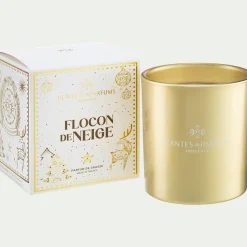 alinea Bougie*Bougie parfumée senteur Flocon de Neige 180g Doré