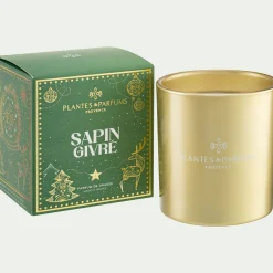 alinea Bougie*Bougie parfumée senteur Sapin Givré 180g Doré