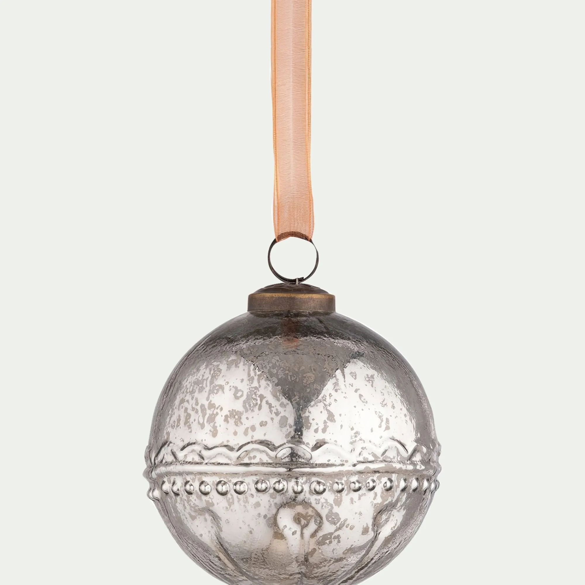 alinea Boule De Noël*Boule de Noël à relief en verre D10cm - Argenté