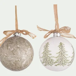 alinea Boule De Noël*Boule de Noël D8cm - (modèle aléatoire) Beige