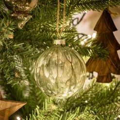 alinea Boule De Noël*Boule de Noël en verre D8cm - Vert