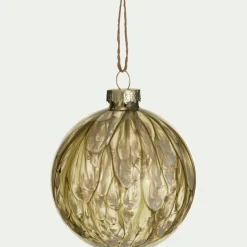 alinea Boule De Noël*Boule de Noël en verre D8cm - Vert