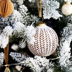 alinea Boule De Noël*Boule de Noël en verre D10cm - Blanc