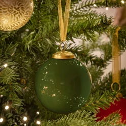 alinea Boule De Noël*Boule de Noël en verre D9cm - Vert